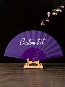 客製化姓名 LOGO 白色婚禮扇，經典 DIY 扇子，裝飾性高品質客製化，個性化，時尚，精緻客製化 - 彩色 - 查看 7