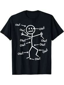 Camiseta para hombre, camiseta negra divertida y moderna, cómoda, camiseta graciosa, lavable, peso pesado de 200 g, adecuada para fiestas, citas y entornos de oficina.Camiseta Divertida, Adecuada para Varias Fiestas y Ocasiones, Camisa Casual, Pascua, Acción de Gracias, TALLA GRANDE - Negro - Ver 9