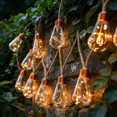 أضواء الحبل الشمسية العتيقة - 25/15/10 مصابيح زجاجية غير قابلة للكسر، 8 أوضاع إضاءة، IP44 مقاوم للماء، استشعار تلقائي من الغسق إلى الفجر، مناسب لديكور الحديقة والشرفة والحفلات!