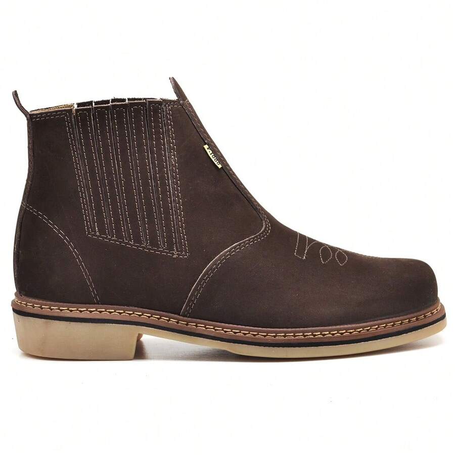 Men's Leather Country Boot F1000 Ready For Delivery - Cà phê nâu - Xem 1