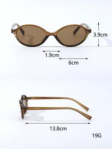 1 Pair Women's Oval Small Frame Retro Versatile Street Style Runway Campus Fashion Glasses - Multicolor - View 7