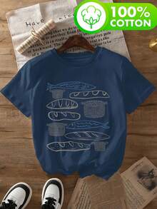 Dam-T-shirts - Svart - Visa 8