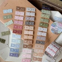 1 Cuộn băng dính trang trí Washi chữ tiếng Anh, thích hợp cho sổ lưu niệm, sổ kế hoạch, nhật ký và tranh ghép từ tạp chí. Nhãn dán trang trí sổ lưu niệm. - A - Xem 3