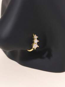 1件装女士鼻环，鼻圈，耳骨耳环，男女通用穿孔饰品，情人节礼物 - 金色 - 查看 6