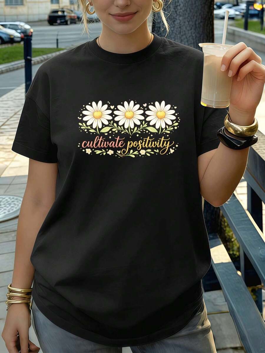 Dam-T-shirts - Svart - Visa 1