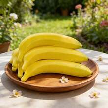 1/5/9pcs Realistic Artificial Yellow Banana - Plastic Fruit Model, Suitable For Party, Wedding, Home And Kitchen Decor, Perfect For Photography Props And Fruit Display, Banana Decoration - Yellow - View 10