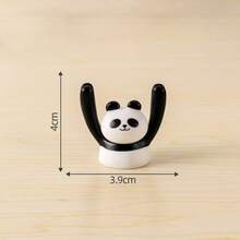 Cute Waving Animal Memo Clip, Micro Landscape Creative DIY Decor Accessory, Mini Desktop Or Car Ornament - Panda - View 7