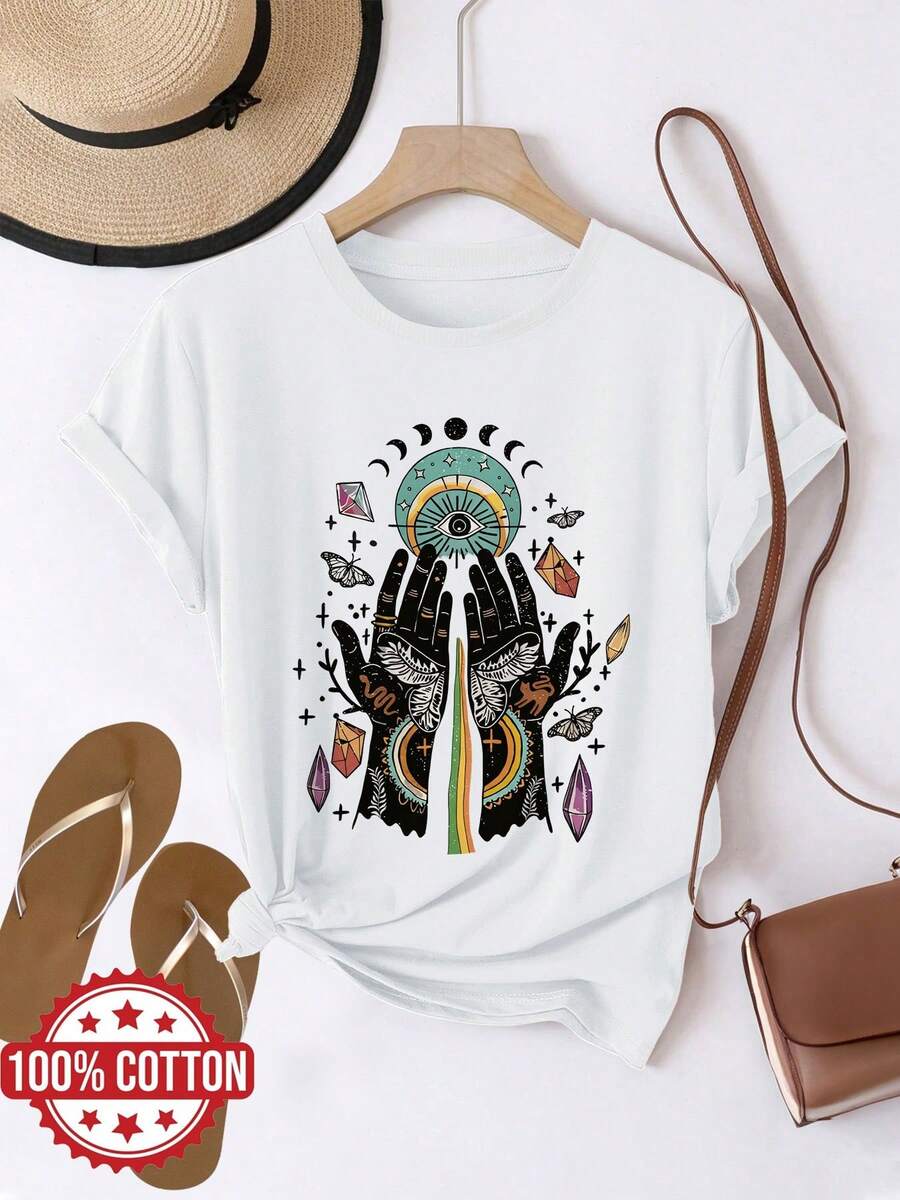 Women T-Shirts - [White] - View 1