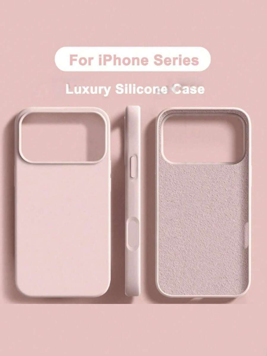 1 chiếc ốp lưng silicon cao cấp tương thích với Apple 17 Pro Max 16 Air 17 13 15 14 12 11 Pro Max Plus - Ốp bảo vệ điện thoại - bột tro - Xem 1