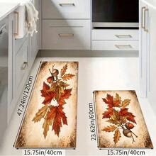 1 buah Keset Lantai Dapur Motif Daun, Keset Drainase Poliester, Cocok Untuk Dapur, Ruang Tamu, Pintu Masuk, Balkon, Dekorasi Rumah, Anti-Selip, Kedai Kopi, Bar, Liburan, Pesta, Kamar Tidur, Keset Hewan Peliharaan, Dekorasi Kamar Mandi, Dekorasi Ruangan - MultiWarna - View 14