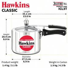 Hawkins Classic Pressure Cooker, Induction Compatible, Inner Locking Lid Cooker, Silver - View 11