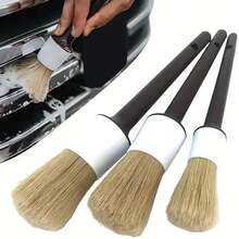 Car Crevice Cleaning Brush Set, Soft Bristles Won't Damage Paint, Specialized For Cleaning Rims, Grilles, And Interior Tight Spaces - Three Brushes - View 8