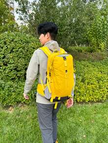 Mochila de gran capacidad de 30L, adecuada para senderismo, camping, viajes, transporte, unisex, ligera, apta para montañ - Gris - Ver 7