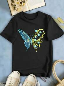 Dam-T-shirts - Svart - Visa 2