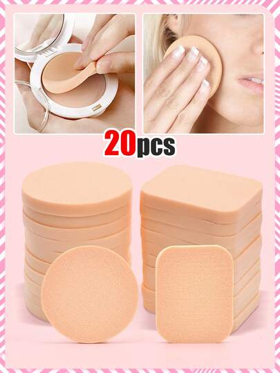 20/10pcs Makeup Sponge Set, Round/Square Makeup Sponges, Soft Makeup Sponges, Suitable For Facial Makeup, Air Cushion Dry & Wet Dual-Use Puff, Reusable Multi-Functional Makeup Tools, Liquid Foundation Puff, Makeup Powder Puff, Makeup Remover Puff, Suitable For Foundation, Concealer, BB Cream, Sunscreen, Cushion, Blush, Perfect Brush Alternative, Can Be Used For Foundation Or Blending Foundation, Affordable Price, Suitable As Christmas Gift, Cosmetics, Makeup Tools, Inexpensive Gift, Gift For Her, Christmas Present