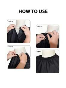 Haircutting Tool Set, Includes Haircutting Cape, Ear Covers, Comb, Professional Salon Accessories - Multicolor - View 3