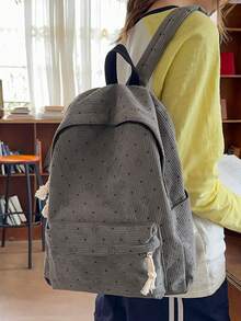 New Fashion Bow Printed Large Capacity Backpack For Students, Versatile, Casual, Multi Pocket Commuter, Women's Backpack - Multicolor - View 4