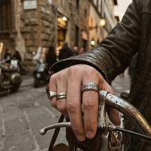 Titanium Steel Vintage Rune Ring For Men - Multicolor - View 4