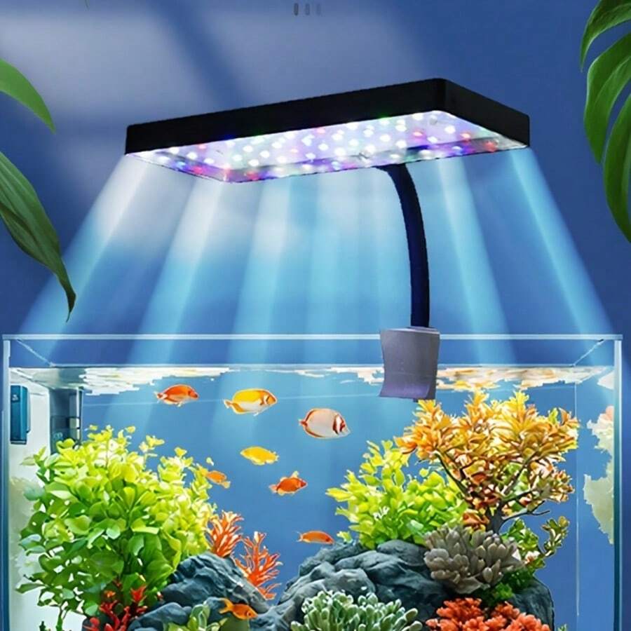 USB Interface LED Aquarium Light, Full Spectrum Aquatic Plant Growth Light, Fish Tank Light, Adjustable Brightness, 360° Rotation, Suitable For Freshwater/Saltwater Aquarium, Small Fish Tank, Promotes Plant And Fish Growth - Aquarium Lighting, Suitable For Aquarium Enthusiasts
