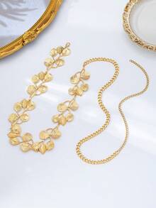1 chiếc dây đeo eo thiết kế hình lá thời trang, gợi cảm, thích hợp làm quà tặng cho nữ giới trong kỳ nghỉ, du lịch biển, lễ hội. - Vàng - Xem 3