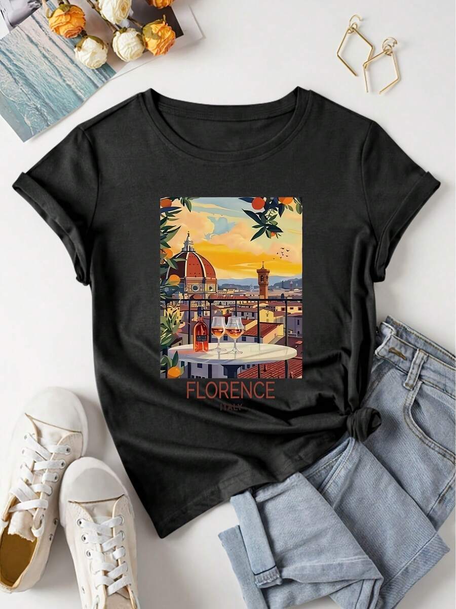 Women T-Shirts - Black - View 1