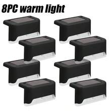 4/8/12 Pcs Solar Powered Stair Lights, Outdoor Stairway Lighting, Semi-Embedded Installation, Light Sensor Control, Nickel Battery, Plastic Lampshade, Solar Charging, Detachable Lamp, Installation Hardware Included - Multicolor - View 10