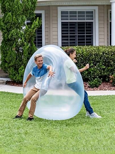 2 piezas Bolas de agua gigantes transparentes de TPR plástico, accesorios para juegos de agua, adecuadas para actividades al aire libre y acuáticas, diseño a prueba de fugas, sin necesidad de energía para uso en el patio trasero, la playa y fiestas