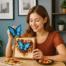1 Set Sunflower & Butterfly Building Blocks, DIY Flower Bouquet Photo Frame, Decorative Building Blocks - Multicolor - View 2