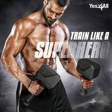 Yes4All - Pesas rusas con martillo de 15, 25, 35 libras, antideslizante con recubrimiento en polvo, entrenamiento de fuerza, equipo de gimnasio, levantamiento de pesas - I.35 libras - Individual - Ver 7