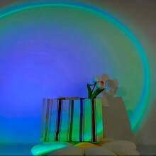 16 Colors RGB Sunset Lamp Projector With Remote Control, 180° Rotatable Sun Projection Lamp, USB Powered LED Night Light, Aesthetic Glow Lighting, Romantic Bedroom Decor, Photography Background Light, Party Atmosphere Lamp, Unique Birthday Gift For Women - Y-rH-tYXYD - View 5