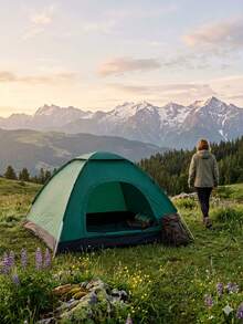 Tenda Luar Ruangan Aneka Warna, Tahan Air, Tahan Sinar UV, Anti Serangga, Mudah Dirakit, Portabel, Buatan Tangan, Perlengkapan Luar Ruangan, Cocok Untuk 1-3 Orang Berkemah, Mendaki, Trekking - MultiWarna - View 3
