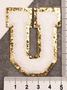 26pcs A-Z Letter Patches, Gold Color, Removable Sew-On 3D Embroidered Letter Motifs, Suitable For Hats, Jeans, Clothes, Bags, DIY Crafts, Fashion Decor, Jewelry Boxes, Storage Boxes, Phone Cases Stickers Sticker Scrapbook Supplies Scrapbooking - White - View 14