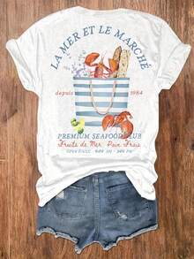 Women T-Shirts - [White] - View 3