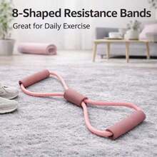 1PC Elastic Yoga Resistance Band - Purple/Pink PVC Material, Suitable For Full Body Workout, Core Muscle Training, Arm And Leg Exercises, Rowing Exercises And Use With Fitness Equipment, Perfect For Sports, Gym And Home Workout. Product Category: Fitness Accessories, Elastic Fitness Band, Weight Loss Aid, Pilates Equipment And Resistance Band Products. - Multicolor - View 13
