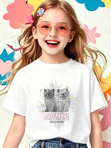 Tween Girls T-Shirts - White - View 1
