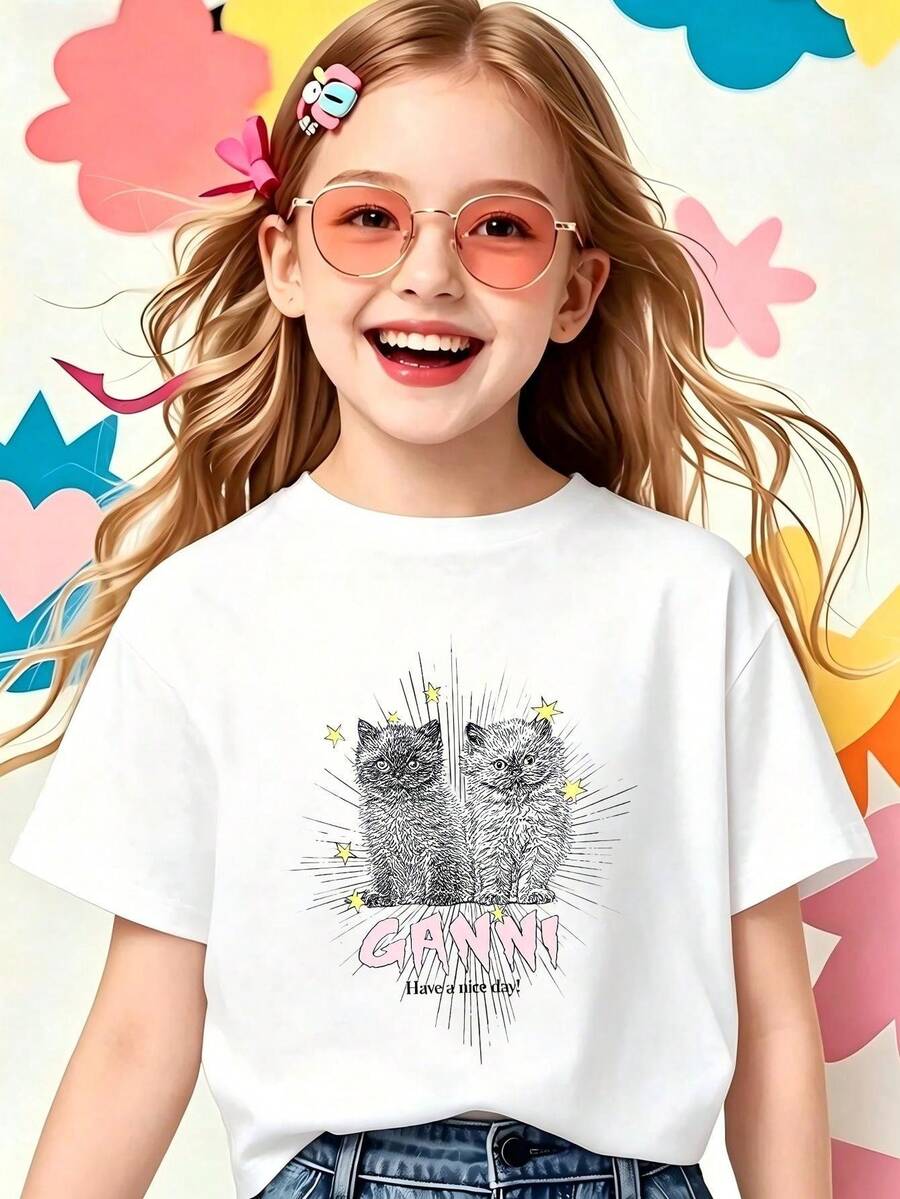 Tween Girls T-Shirts - White - View 1
