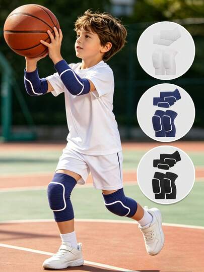 Bộ bảo vệ đầu gối và khuỷu tay cho trẻ em, chất liệu xốp thoáng khí, phù hợp cho cả bé trai và bé gái, bao gồm miếng đệm mềm mại cho đầu gối và khuỷu tay khi chơi bóng rổ, bóng đá, khiêu vũ, trượt băng, đạp xe và các môn thể thao khác.