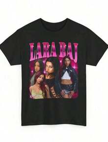 Lara Raj Retro  Tee - Katseye Merch,Spring,Summer Outfits,Spring Outfits,Black Top,Black Tops,Holiday Outfits For Women,Tops For Women - Black - View 7