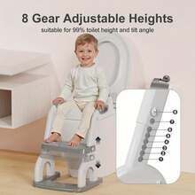 Bantalan Dudukan Toilet untuk Latihan Buang Air Kecil, Versi Terbaru untuk Anak-Anak Unisex, Bangku Pijakan Anti Cipratan dan Anti Selip, Ukuran Besar, Bahan yang Diperkuat - MultiWarna - View 3