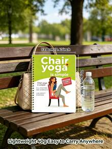 1pcs Simple Chair Yoga Guide Planner Notebook, Spiral Bound 30-Day Challenge Low-Impact Yoga Journal For Seniors & Beginners, Full Chair Yoga Workouts To Improve Strength & Flexibility, Portable Home Fitness Plan With Easy Poses, Progress Log & Complete Workout Structure - 1 cái - Xem 6