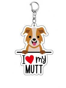 1pc Cute 2D Acrylic Jumping Dog Keychain, Suitable For Bags And Backpacks, Perfect Gift For Women And Girls, Customizable, Suitable For Thanksgiving, Christmas And Halloween, Also Can Be Used As Car Accessories, Bag Charms, Backpack Pendants, Ideal For School, Goth, Y2K Styles, Comes With ID Card Holder, Ideal For Car Accessories And Bag Charms Gifts For Mother, Father, Graduation, And Teacher - Multicolor - View 13