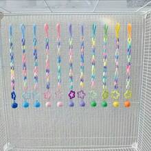 2pcs Bird Chain Toys, With Colorful Bells, Multicolor Chains, Random Colors, Parrot Toys, Climbing Chain, Chewing Toys, Bird Cage Decor, Small Animal Decor - View 2