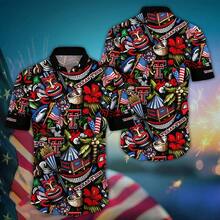 Texas Tech Red Raider  Flower Hawaii Shirt For Fans Style 24 - Multicolor - View 1