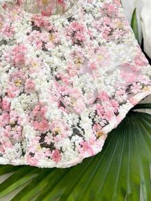 Women's Romantic Vacation Daisy Embroidered Textured Print Decorated Camisole Top, Casual, Date, Valentine's Day, Afternoon Tea, Beach, Cruise, City Vacation, Music Festival, Party, Boho, Music Festival, Hippie, Western, Can Be Worn Inside Or Outside, Suitable For All Seasons, Daily Commute - Rosa - Ver 4