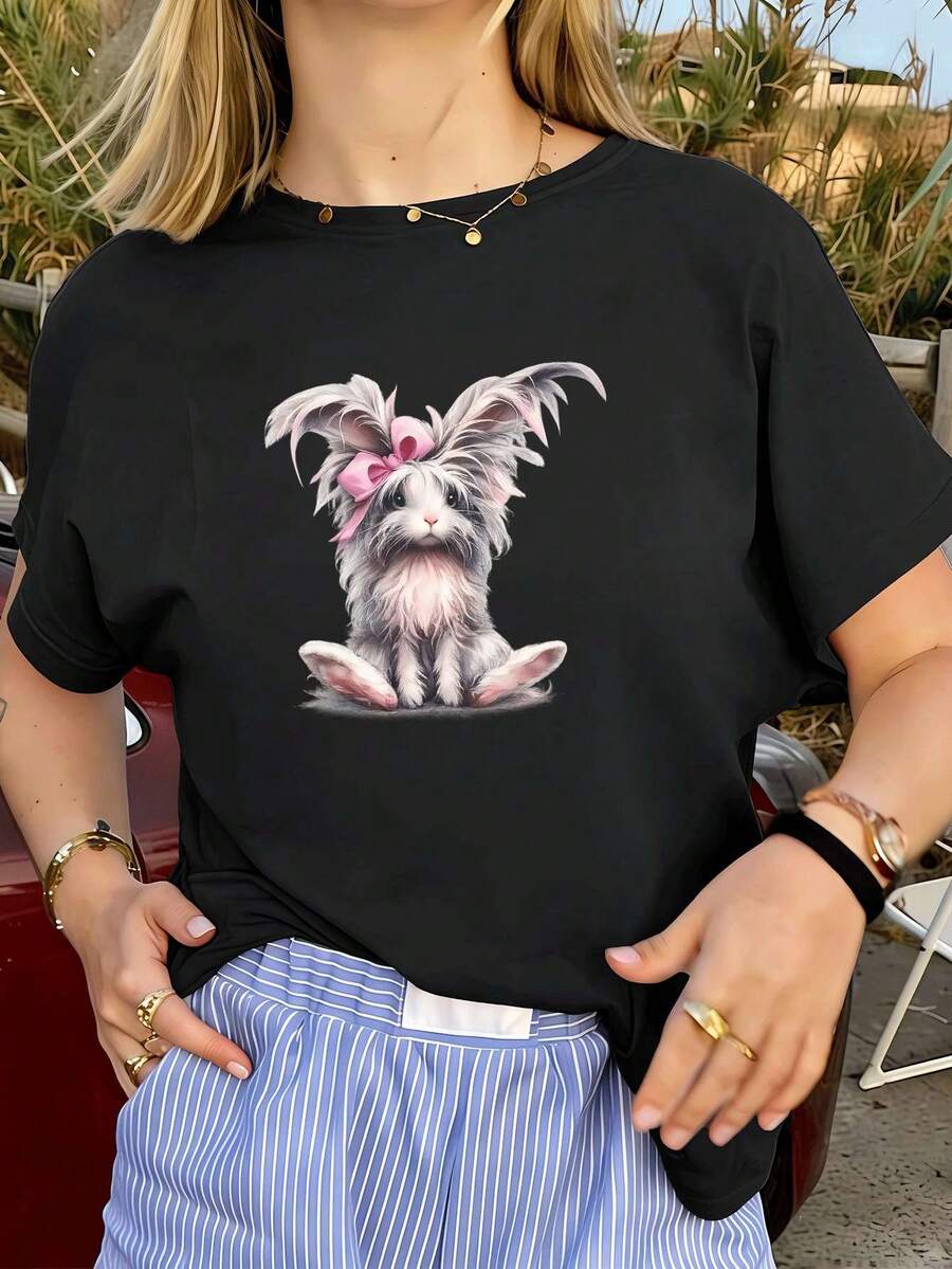 Women T-Shirts - Black - View 1