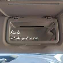 Car Decoration Small Stickers, Text "Smile, It Looks Good On You" Decoration Stickers, Beautiful Decoration Stickers For Car Mirror Decoration, Phone Back Panel Decoration, Home Mirror Decoration - Sticker - View 1
