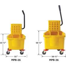 Commercial Mop Bucket With Wheels, 26 Quart, Yellow - 26 Quart + Amarillo - Xem 4
