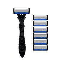 6-Layer Manual Razor Blade Beauty Tool With Trimmer, Replaceable Blades And Razor Holder, Suitable For Men's Hair Removal, Facial Hair Removal, Hair Clipper, Hair Clipper, Hairdressing Supplies, Hairdressing, Non- Handle, Personal Care And Gifts - Safety Tazor + Blade - View 13