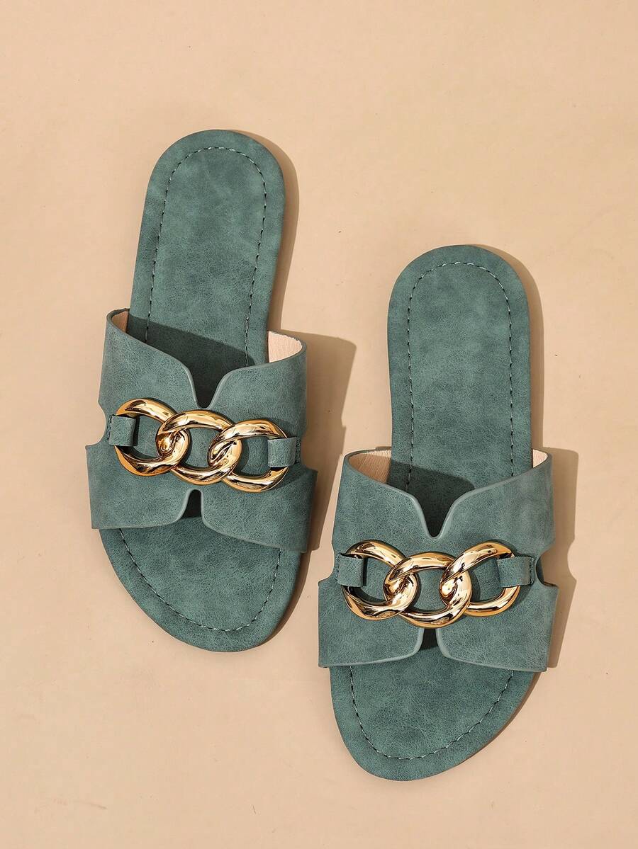 Ximi Ruo Dép lê mũi chữ H bằng da lộn màu nâu dành cho nữ, kiểu dáng retro, mũi tròn, đế dày mềm mại, thích hợp cho kỳ nghỉ biển, đi nghỉ mát, phối cùng váy, quần jeans, mặc trong nhà và ngoài trời, thanh lịch nhẹ nhàng. - Màu xanh chanh - Xem 1