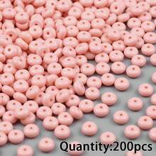 200顆多色天然陶瓷算盤珠玻璃珠 DIY 手作珠飾配件材料，適用於製作手鍊、項鍊 - diy玻璃串珠 - 查看 26